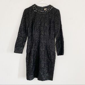 BURBERRY black lace long sleeve Dani dress